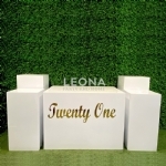 SQUARE WHITE PLINTHS - square white plinths - 4    - Leona Party and Home
