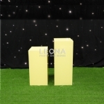 SQUARE YELLOW PLINTHS - square yellow plinths - 1    - Leona Party and Home