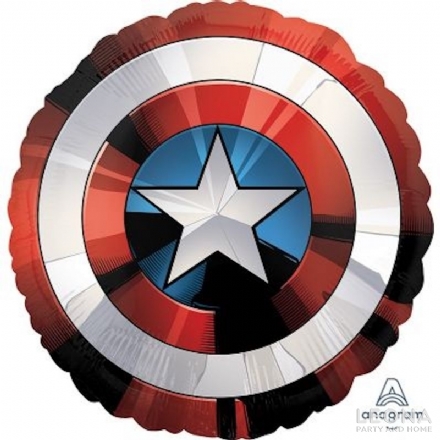Supershape Foil Avengers Captain America Shield - Leona Party and Home