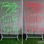 Neon Twenty One/Thirty/Forty (Colour Changeable) - twenty onethirtyforty neon light - 6    - Leona Party and Home