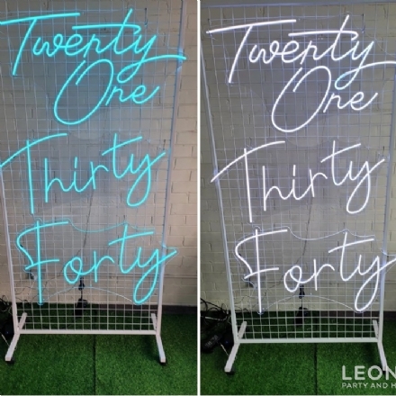 Neon Twenty One/Thirty/Forty (Colour Changeable) - twenty onethirtyforty neon light - 8    - Leona Party and Home