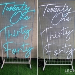 Neon Twenty One/Thirty/Forty (Colour Changeable) - twenty onethirtyforty neon light - 8    - Leona Party and Home