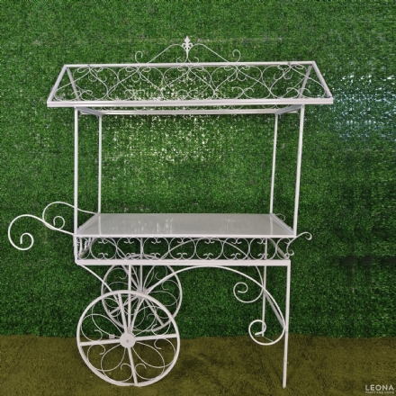 VINTAGE IRON CANDY CART - vintage iron candy cart - 1    - Leona Party and Home