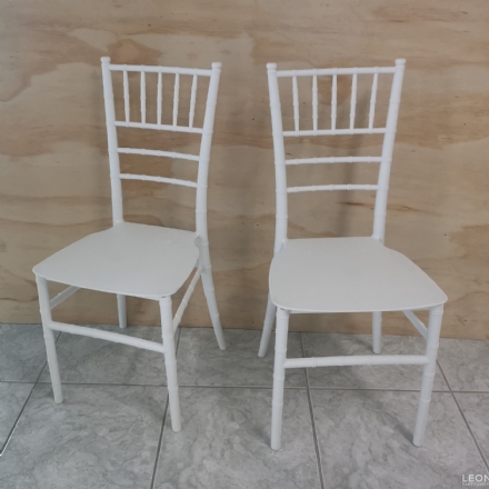 White Tiffany Chiavari Chair - Leona Party and Home