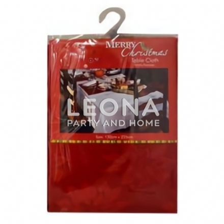 XMAS DAMASK TABLECLOTH-150X225CM-RED - xmas damask tablecloth 150x225cm red - 1    - Leona Party and Home